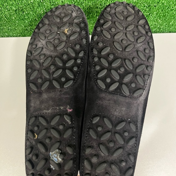 Ferragamo Black Suede Saba Loafers Size 7 Includes Box And Duster - Picture 6 of 9